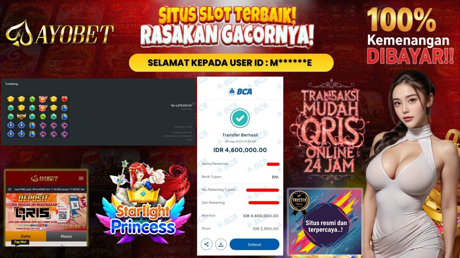 AYOBET JACKPOT SLOT STARLIGHT PRINCESS